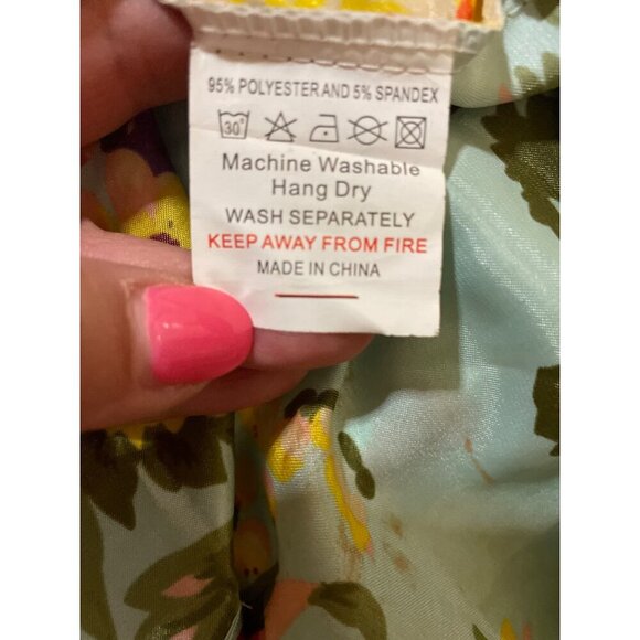 Ms Lovely Blue Floral Long Sleeve Robe SZ Extra Large - Picture 7 of 8